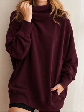 aerie OFFLINE Cloud Fleece Oversized Mockneck Sweater